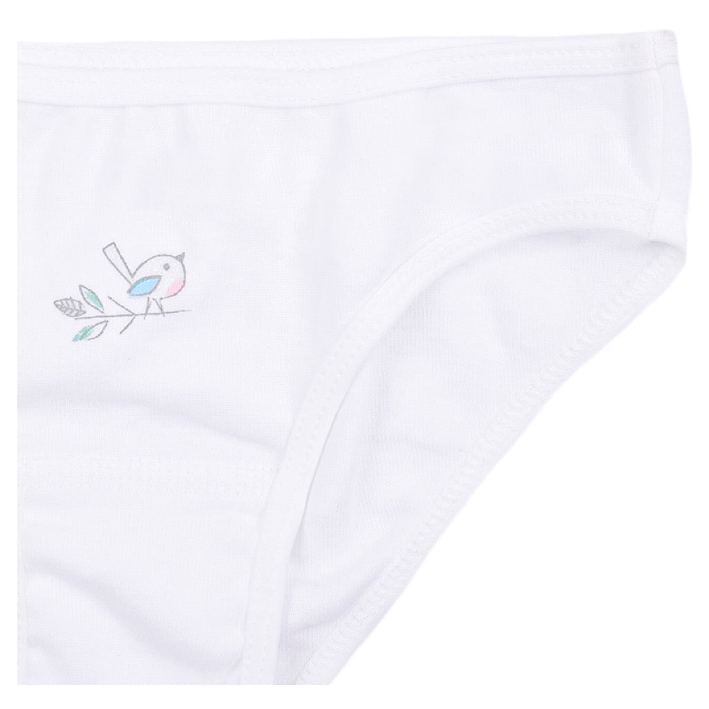 Pantaleta Baby Creysi blanco pajarito para niña - JORHELITOS - JORHELITOS