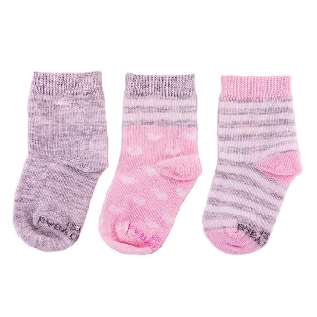 Set 3 pares calcetines multicolor Baby Creysi para bebita - JORHELITOS - JORHELITOS