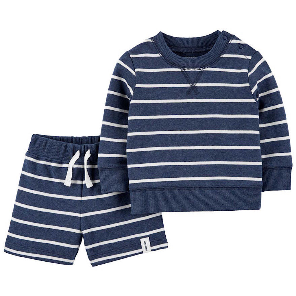 Set pijama Carter’s azul con rayas para bebito - JORHELITOS - JORHELITOS