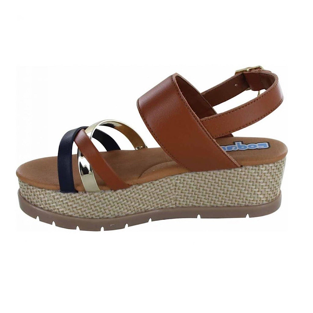 Sandalia café con plataforma niña Coqueta - JORHELITOS - JORHELITOS