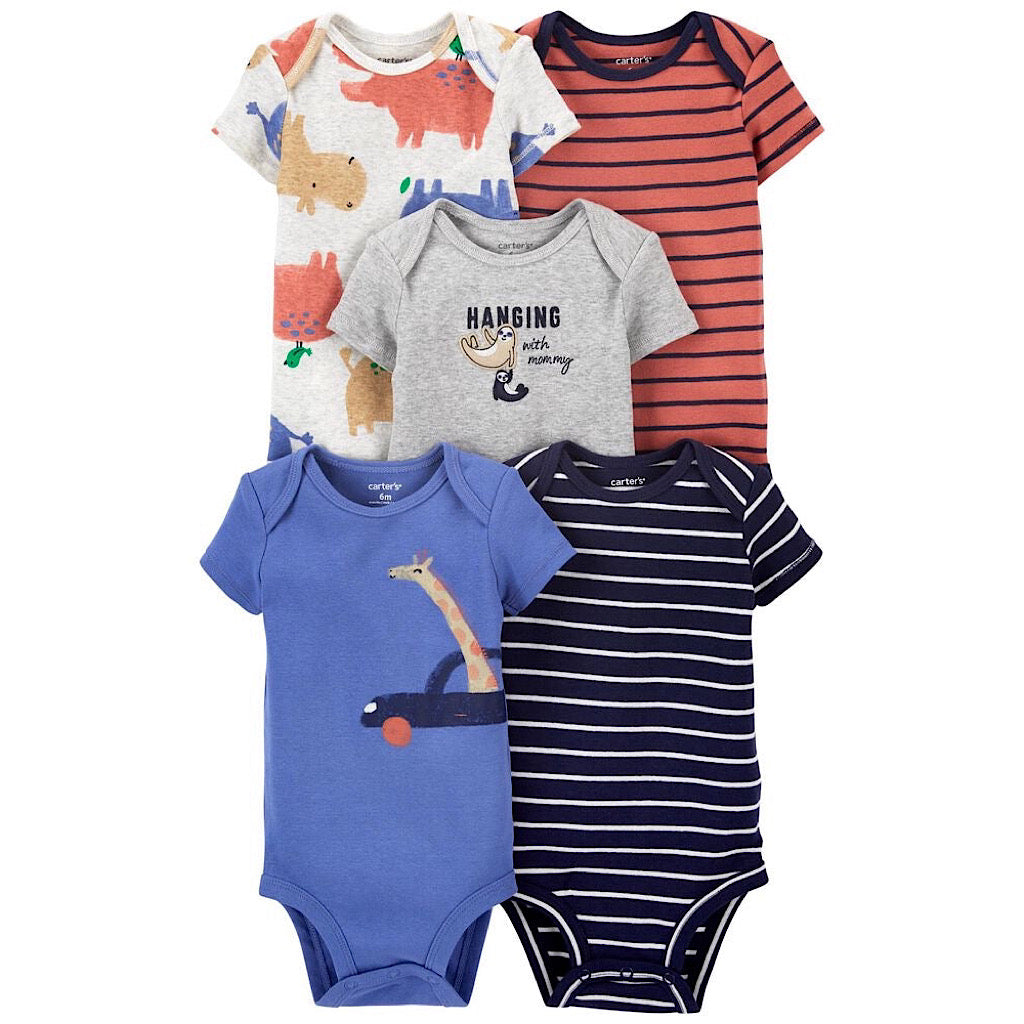 Set de 5 pañaleros Carter’s animales niño - JORHELITOS - JORHELITOS