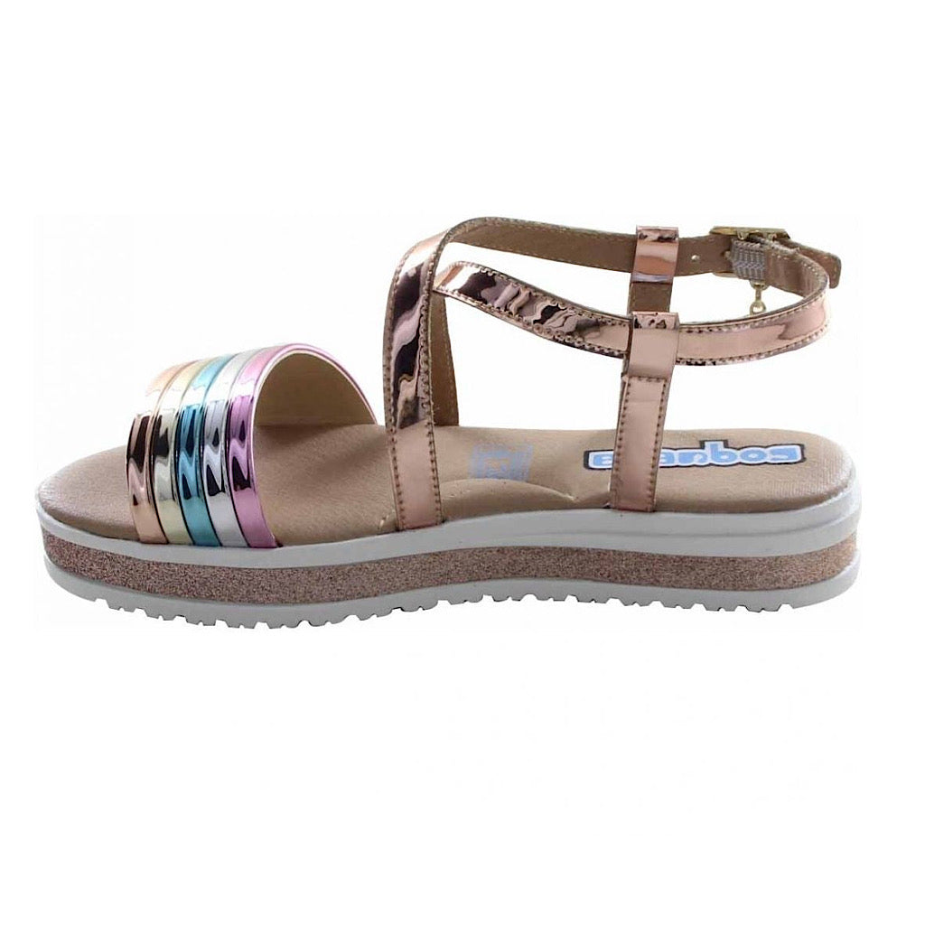 Sandalia oro rosado con plataforma niña Coqueta - JORHELITOS - JORHELITOS