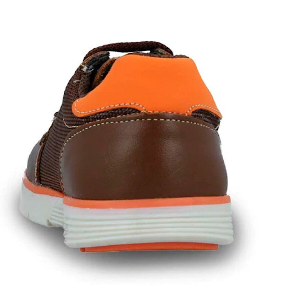 Tenis cafe con detalles naranjas niño Audaz - JORHELITOS - JORHELITOS