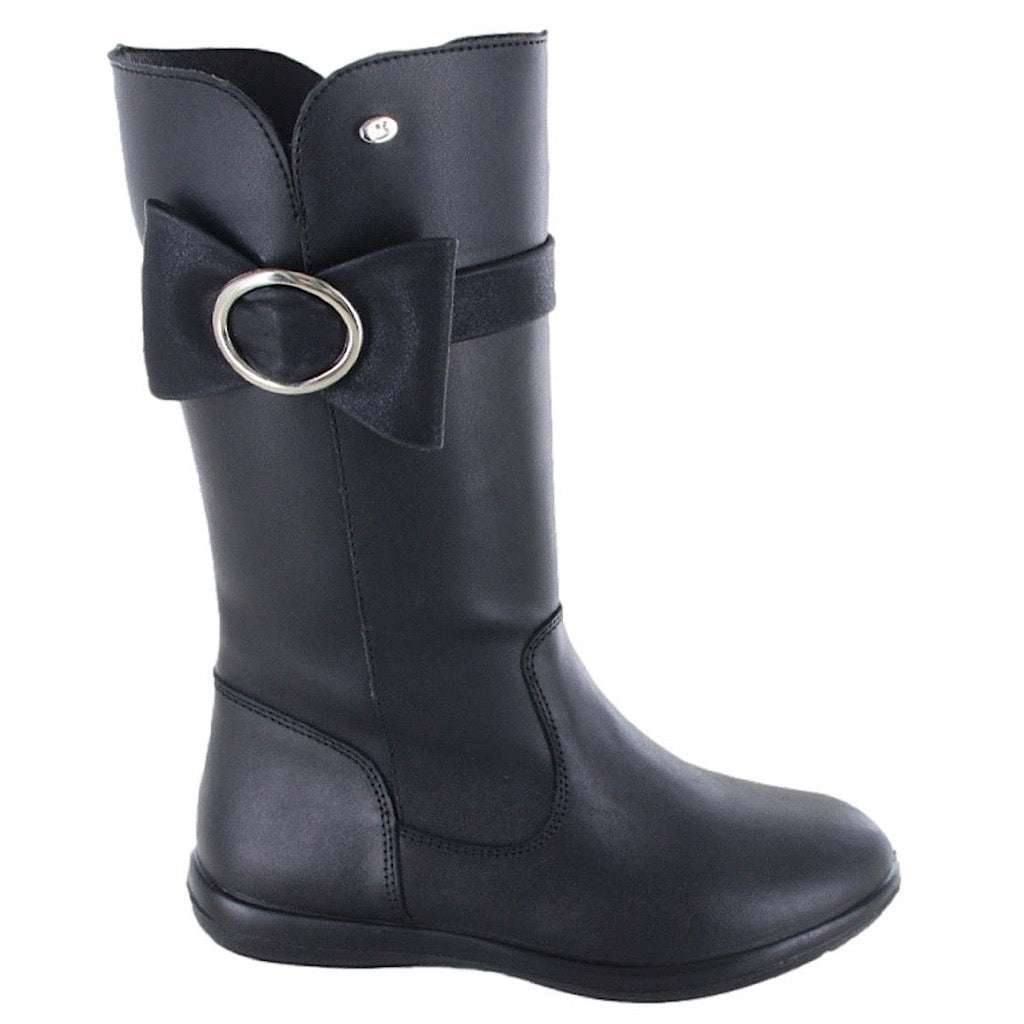 Bota color negra con moño niña Coqueta - JORHELITOS - JORHELITOS