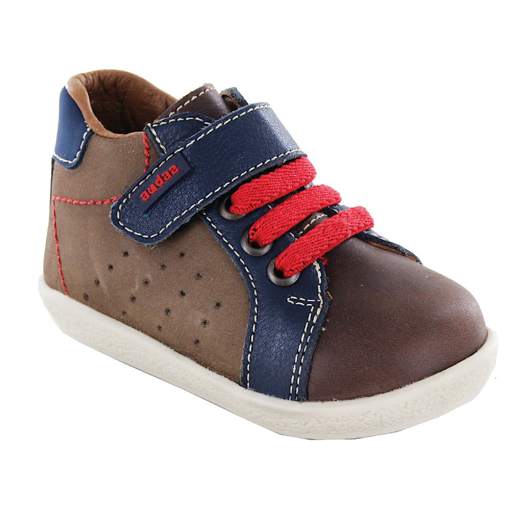 Zapato café con azul bebito Audaz - JORHELITOS - JORHELITOS