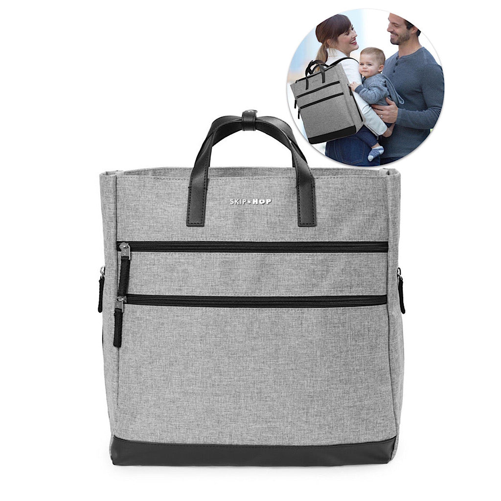 Mochila pañalera Skip Hop gris - JORHELITOS - JORHELITOS