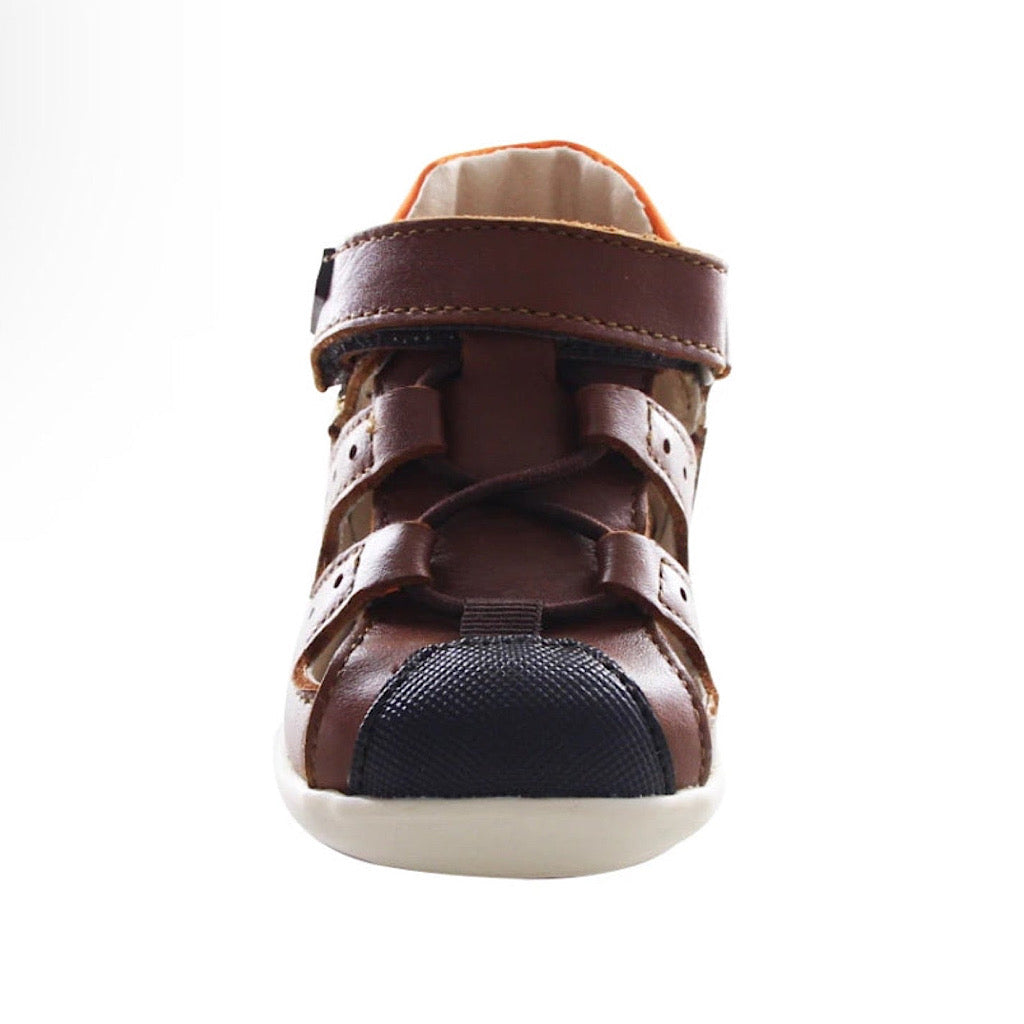 Huarache café con negro bebito Audaz - JORHELITOS - JORHELITOS