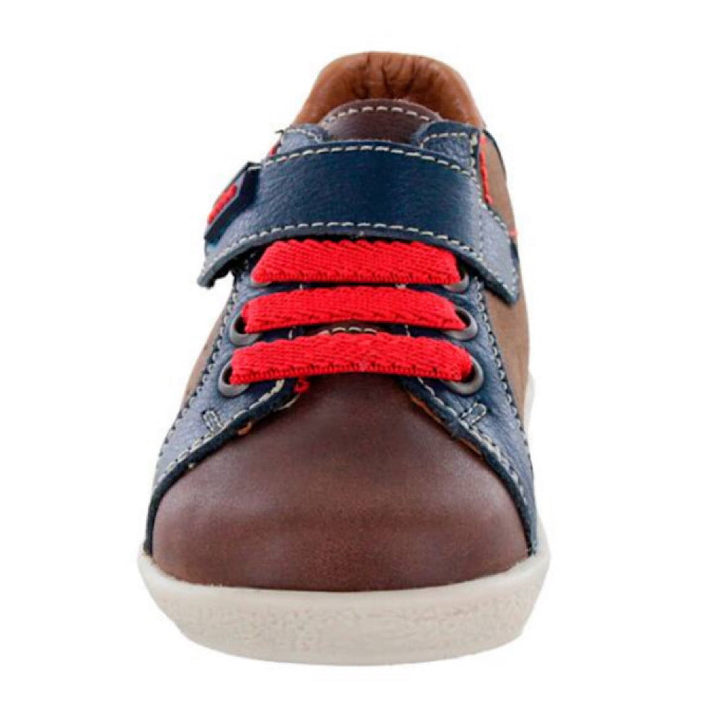 Zapato café con azul bebito Audaz - JORHELITOS - JORHELITOS