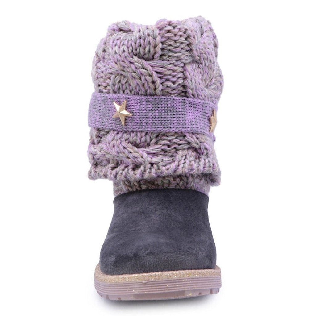 Bota tejida morada para niña Coqueta - JORHELITOS - JORHELITOS