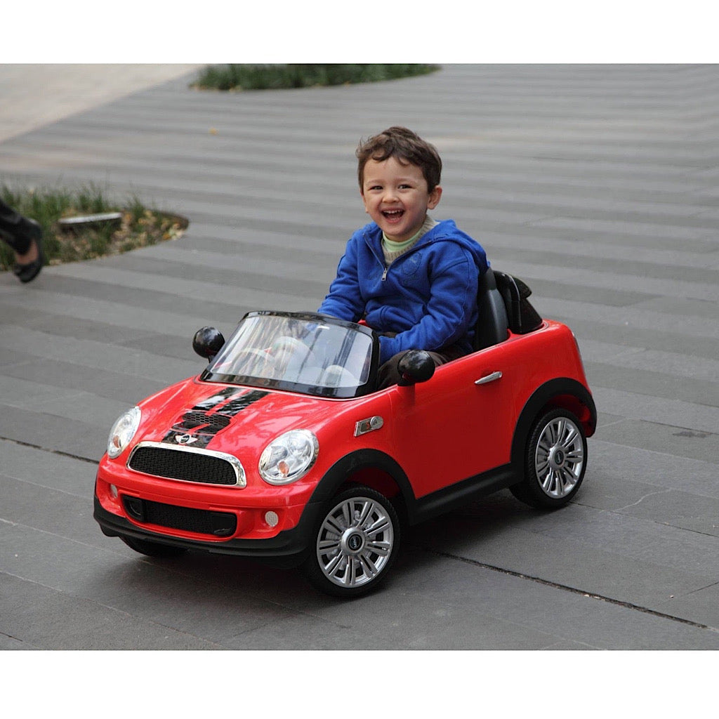 Auto eléctrico Prinsel mini cooper rojo - JORHELITOS - JORHELITOS