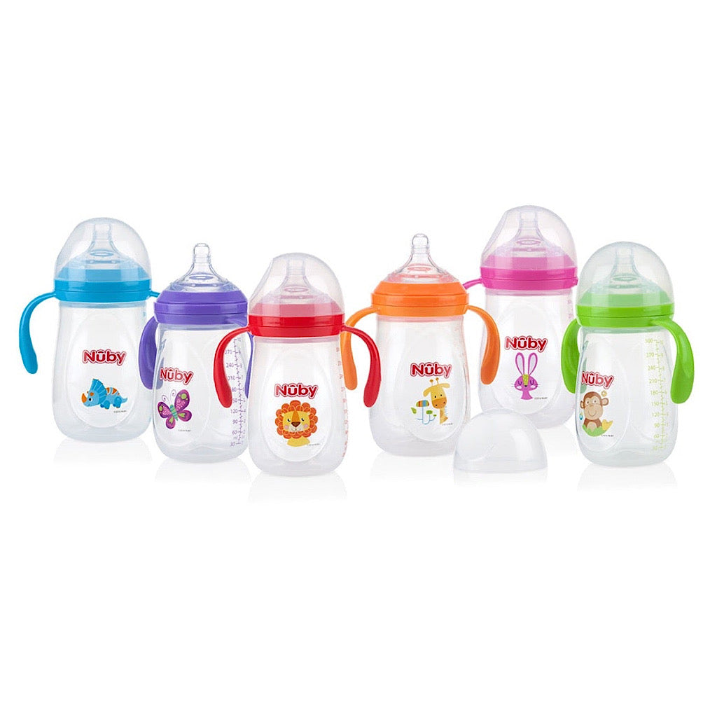 Biberón Nuby simply cuello ancho con asas - JORHELITOS - JORHELITOS
