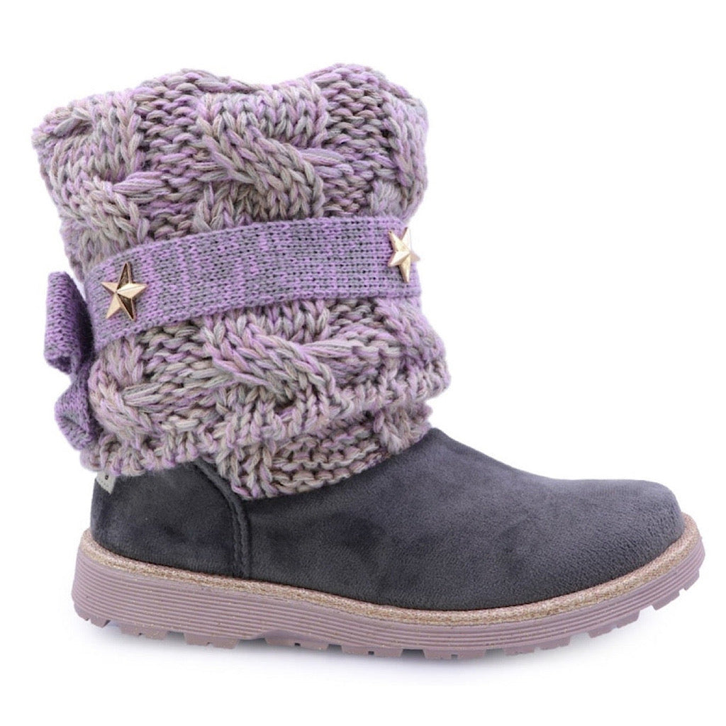 Bota tejida morada para niña Coqueta - JORHELITOS - JORHELITOS