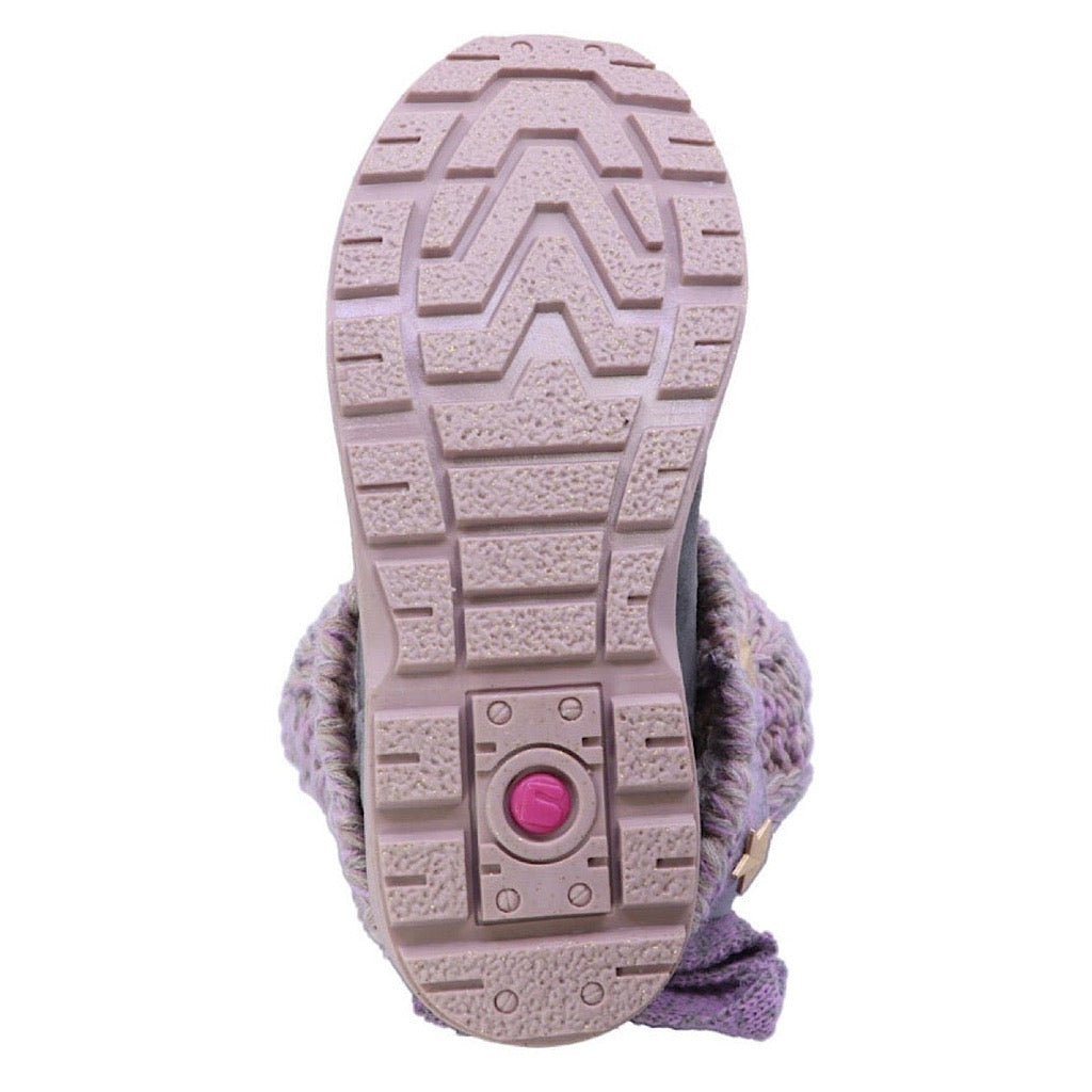 Bota tejida morada para niña Coqueta - JORHELITOS - JORHELITOS