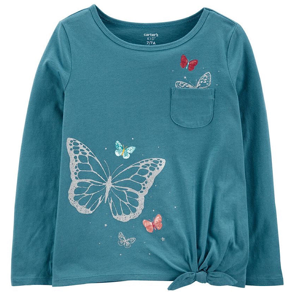 Playera Carter’s estampado mariposas para niña - JORHELITOS - JORHELITOS