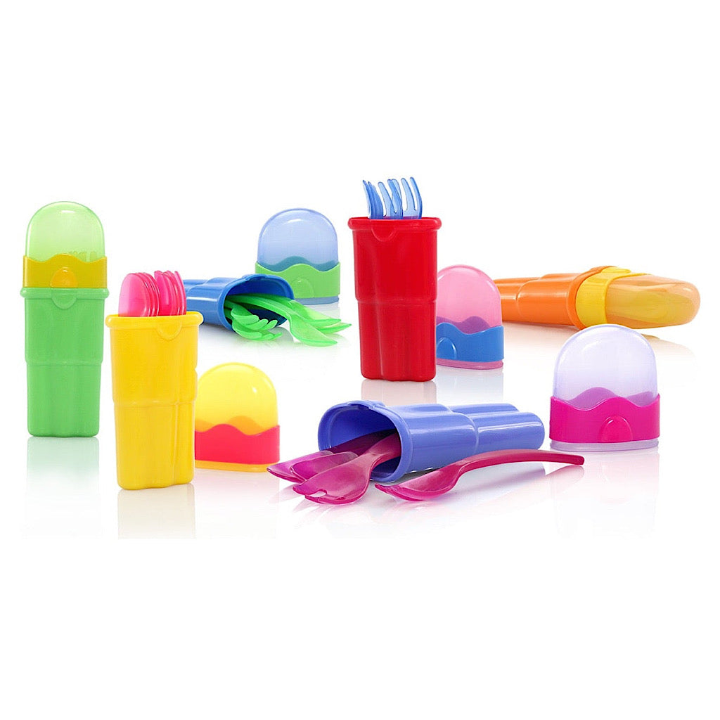 Estuche Nuby de cubiertos para viaje - JORHELITOS - JORHELITOS