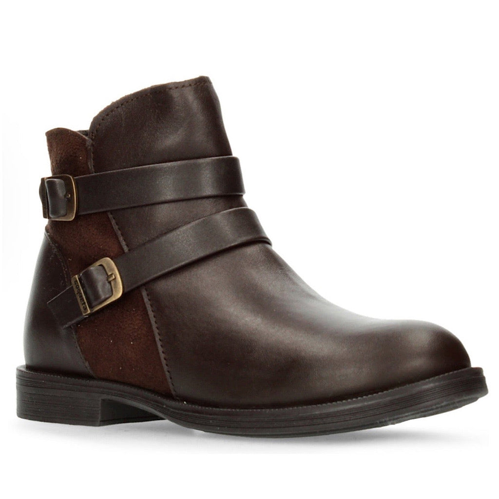 Botín café doble hebilla niña Coqueta - JORHELITOS - JORHELITOS