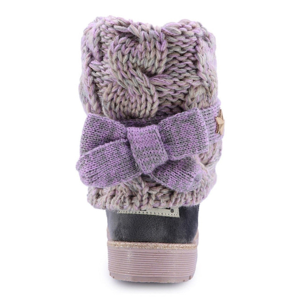 Bota tejida morada para niña Coqueta - JORHELITOS - JORHELITOS