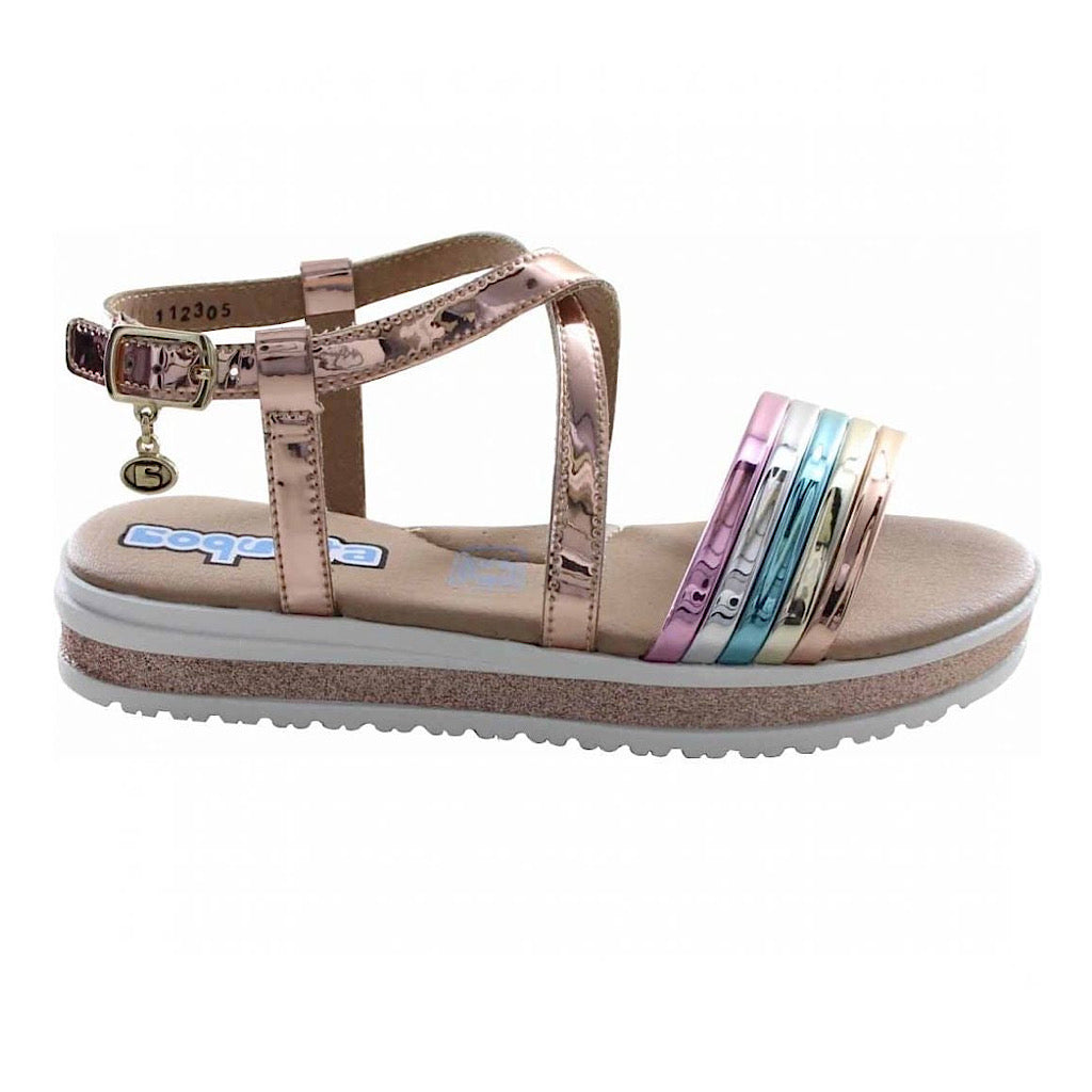 Sandalia oro rosado con plataforma niña Coqueta - JORHELITOS - JORHELITOS
