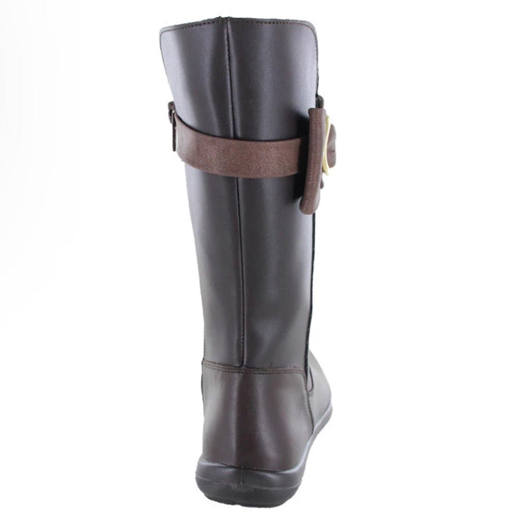 Bota café con moño niña Coqueta - JORHELITOS - JORHELITOS