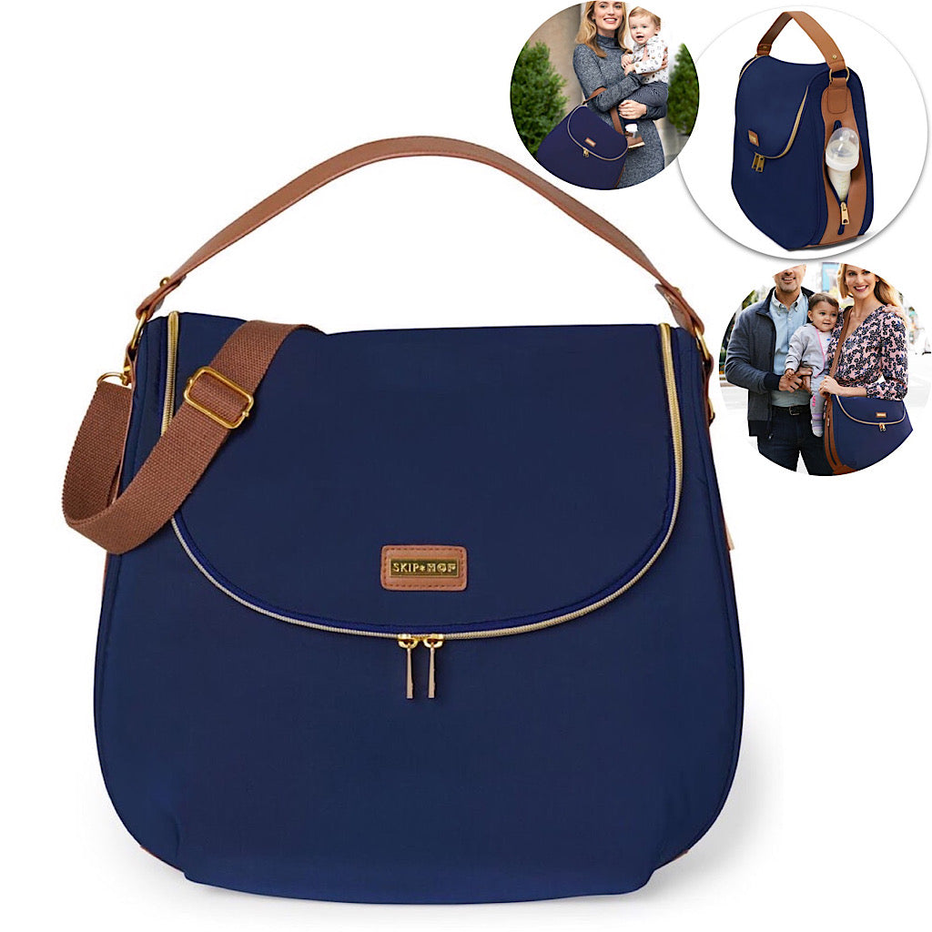 Bolso pañalera Skip Hop curve azul - JORHELITOS - JORHELITOS