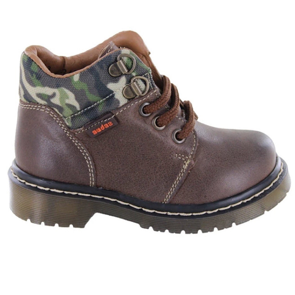 Botín cafe oscuro con camuflaje niño Audaz - JORHELITOS - JORHELITOS