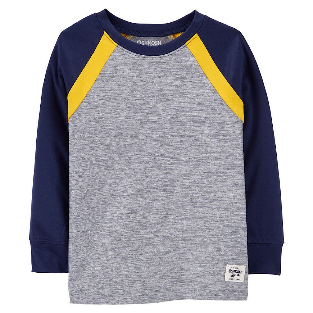 Playera Oshkosh raglan gris para niño - JORHELITOS - JORHELITOS