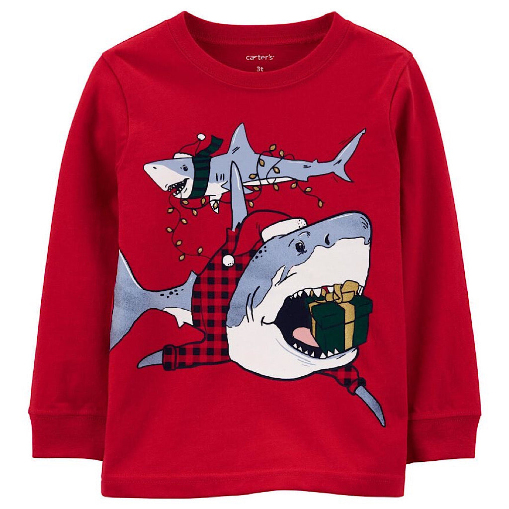 Playera Carter’s tiburon navideño niño preescolar - JORHELITOS - JORHELITOS