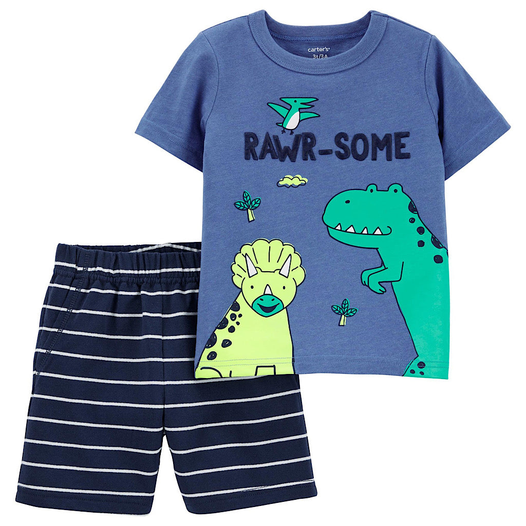 Set Carter’s 2 piezas dinosaurios para bebito - JORHELITOS - JORHELITOS
